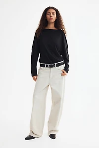 Barrel-Leg High-Waist Jeans