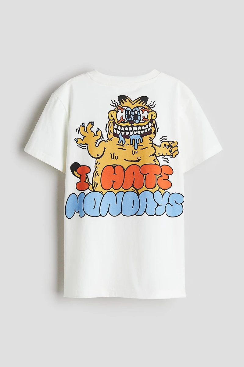 T-shirt en coton avec motif imprimé