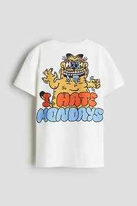 T-shirt en coton avec motif imprimé
