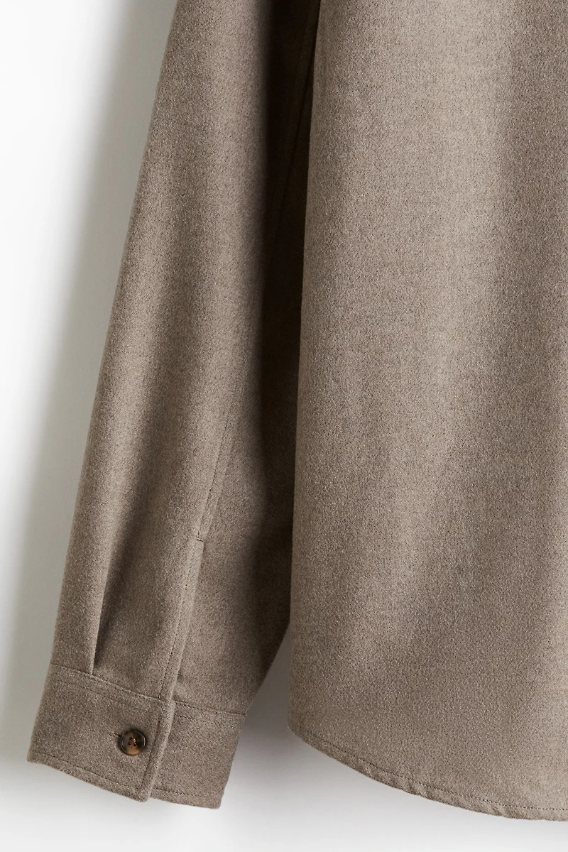 Regular Fit Felted Overshirt