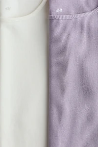 2-Pack Ruffle-Trimmed Jersey Tops