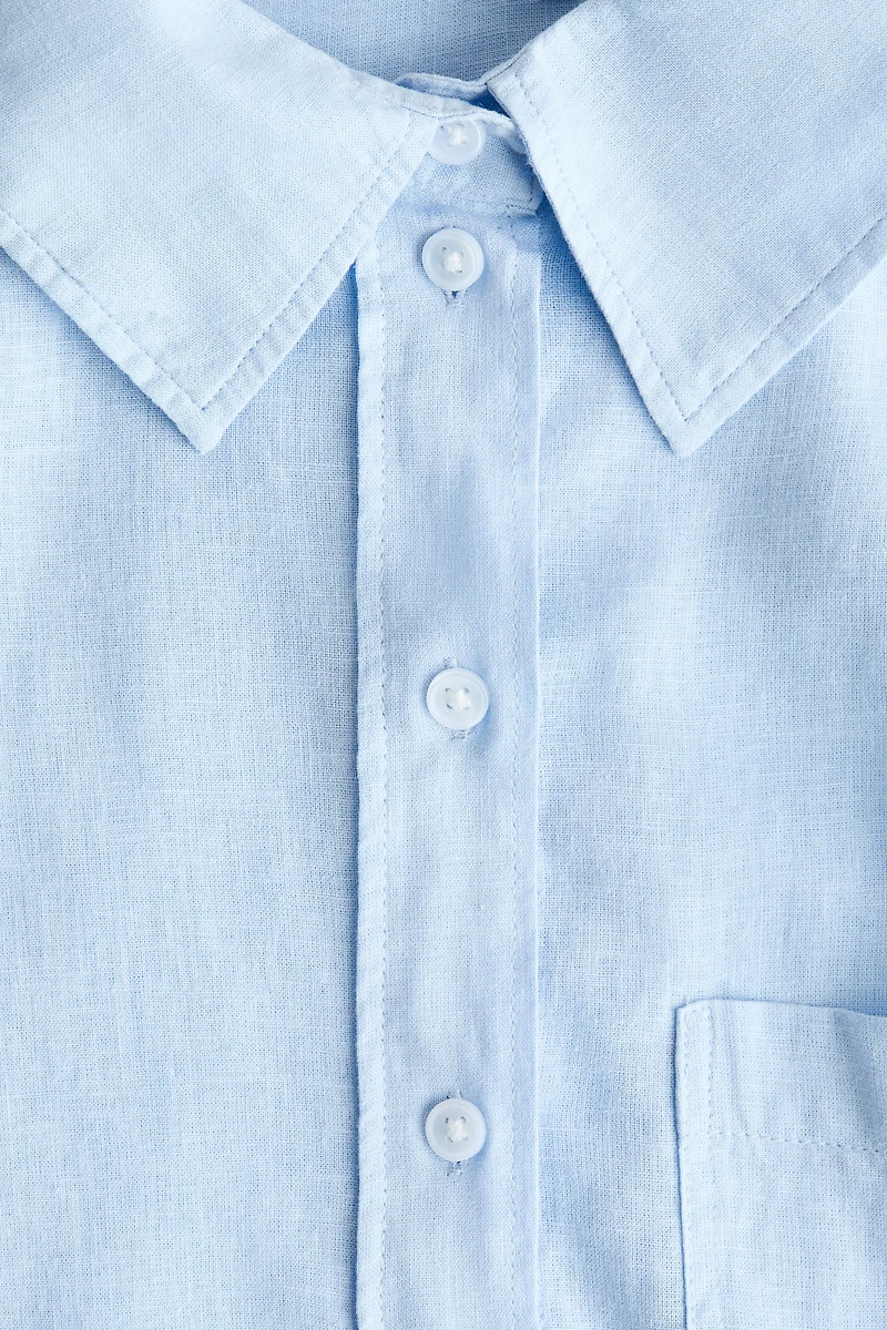 Linen-Blend Shirt
