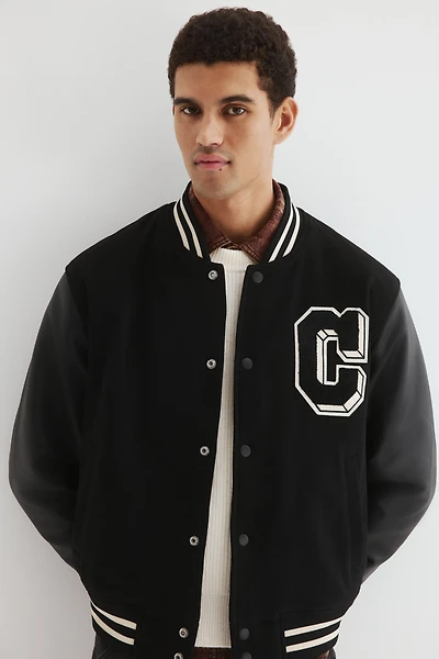 Wool-Blend Baseball Jacket