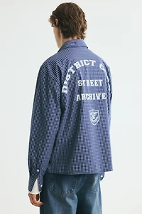 Chemise imprimée décontractée en popeline de coton