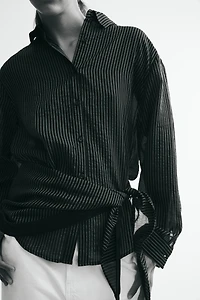 Scarf-Detail Shirt