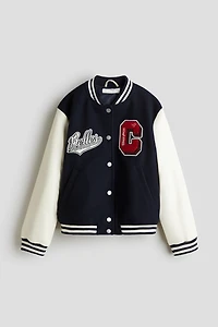 Veste de baseball avec appliqués