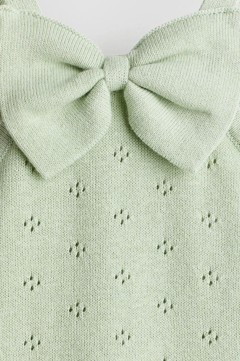 Pointelle-Knit Cotton Dress