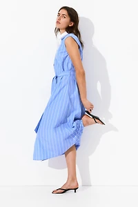 Tie-Belt Shirt Dress