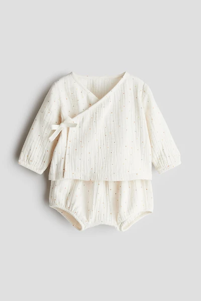 2-piece wrapover muslin set