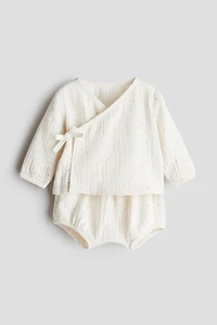 2-piece wrapover muslin set
