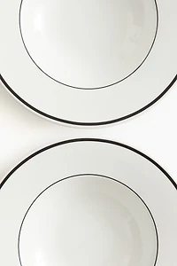 Lot de 2 assiettes creuses en porcelaine