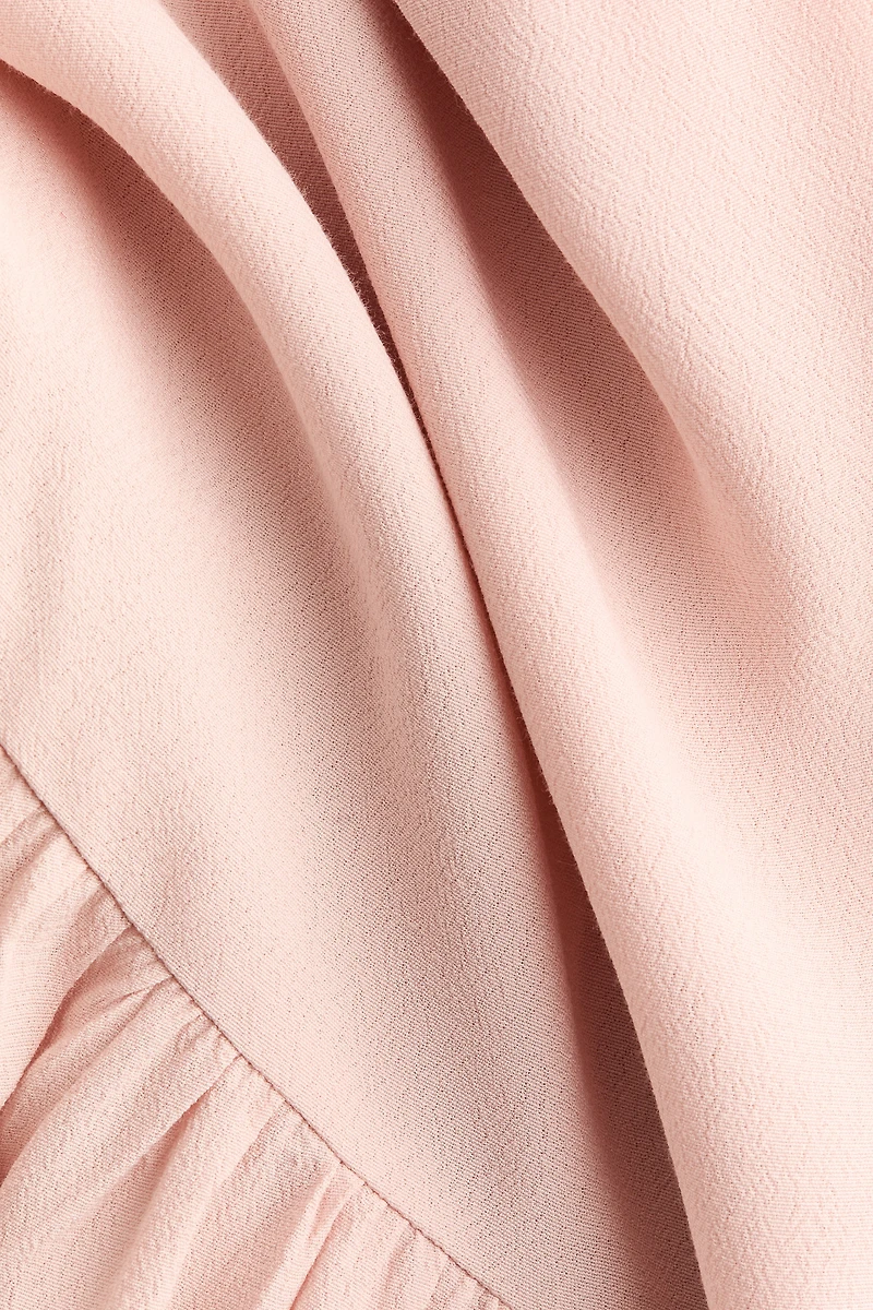 Ruffle-Trimmed Crêpe Dress