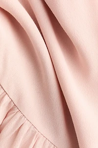 Ruffle-Trimmed Crêpe Dress