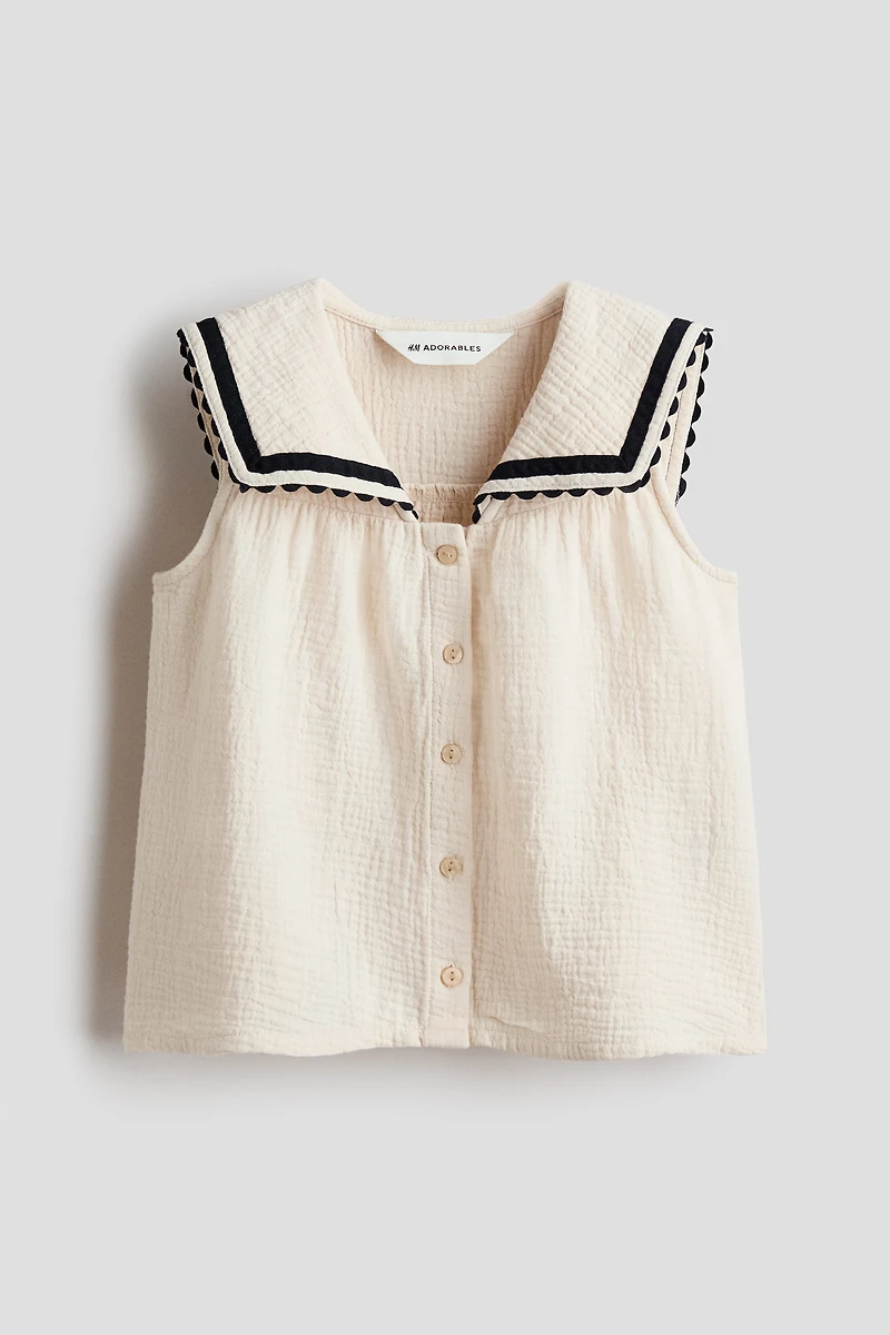 Blouse en mousseline de coton