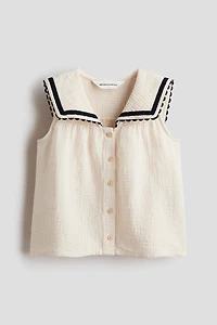 Blouse en mousseline de coton