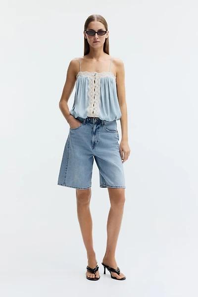 Denim Bermuda Shorts
