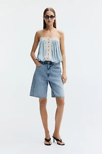 Denim Bermuda Shorts