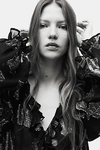 Blouse en tissu jacquard