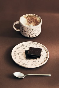 Tasse et soucoupe avec glaçure réactive