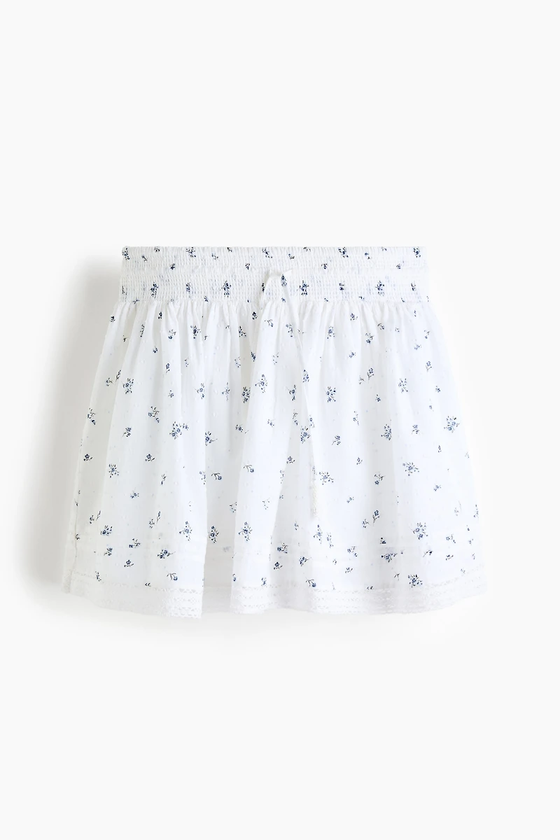 Jupe en coton plumetis