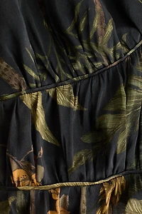 Viscose-Blend Gathered Top