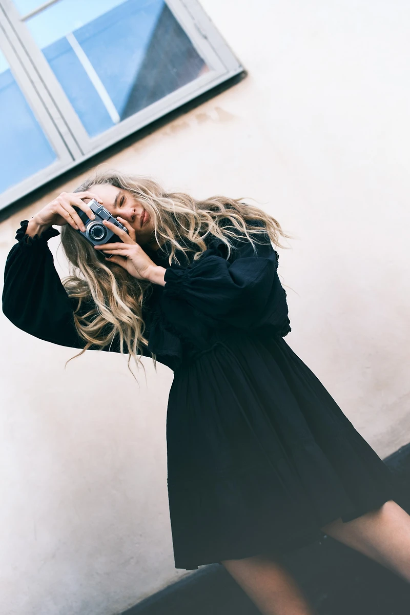 Robe en lin mélangé