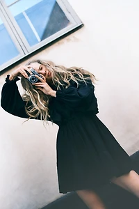 Robe en lin mélangé