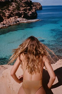 Open-back swimsuit