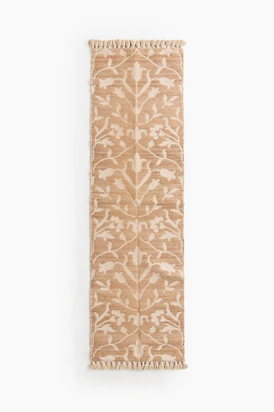 Floral Jute-Blend Runner Rug