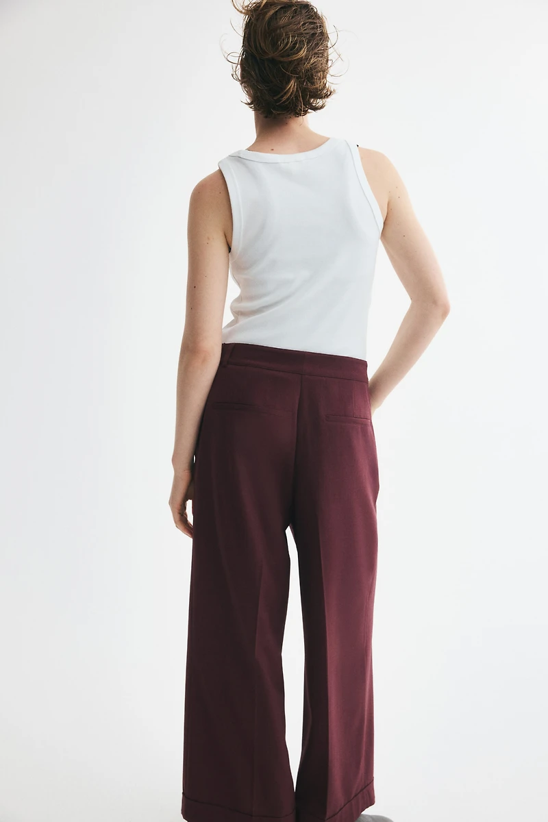 Straight-Leg Pants with Belt