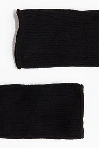 Jambières longues en tricot côtelé