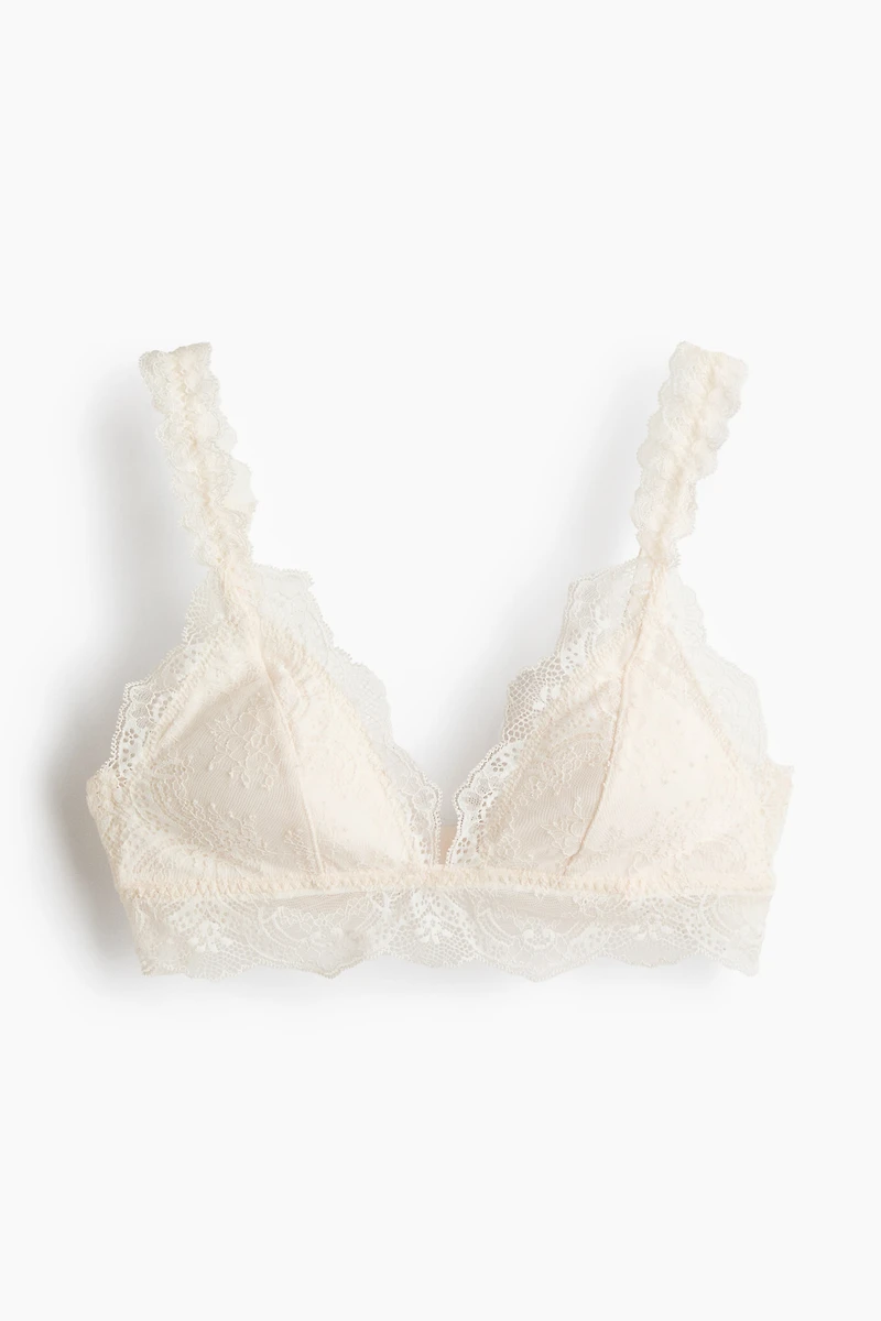 Soutien-gorge souple et coussiné en dentelle