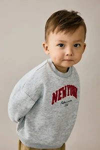 Motif-Detail Brushed-Inside Sweatshirt