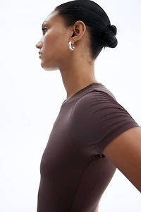 Short-Sleeved Microfiber Bodysuit