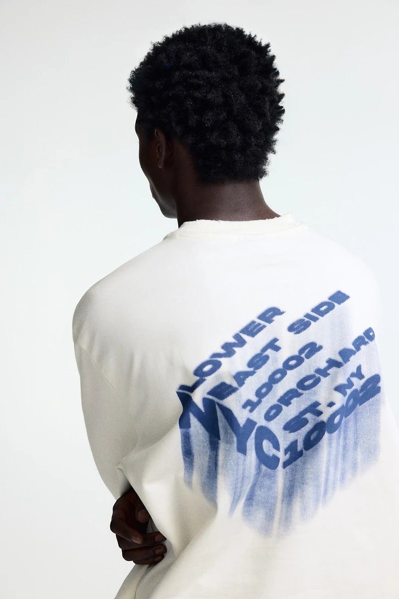 Oversized Printed Jersey Shirt