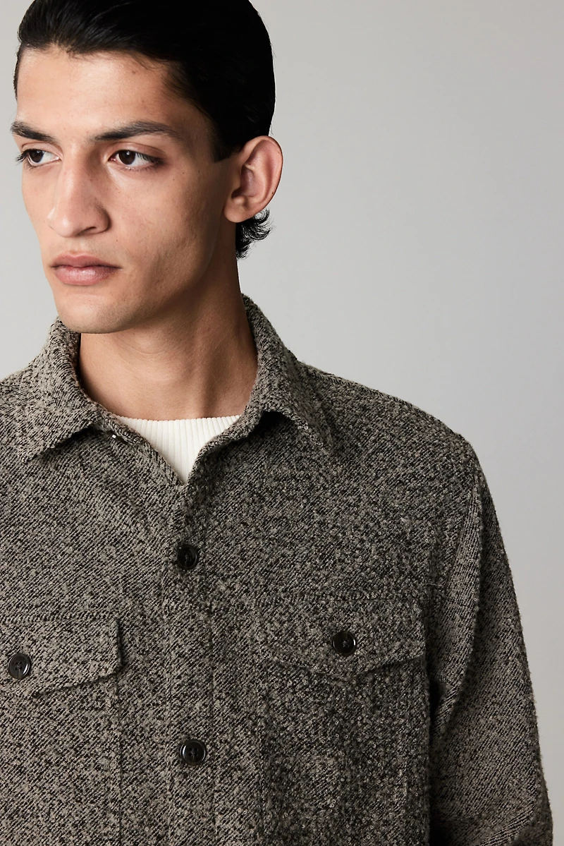 Regular Fit Wool-Blend Overshirt