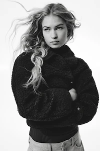 Teddy Fleece Jacket with Collar