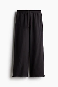 Linen-Blend Drawstring Pants