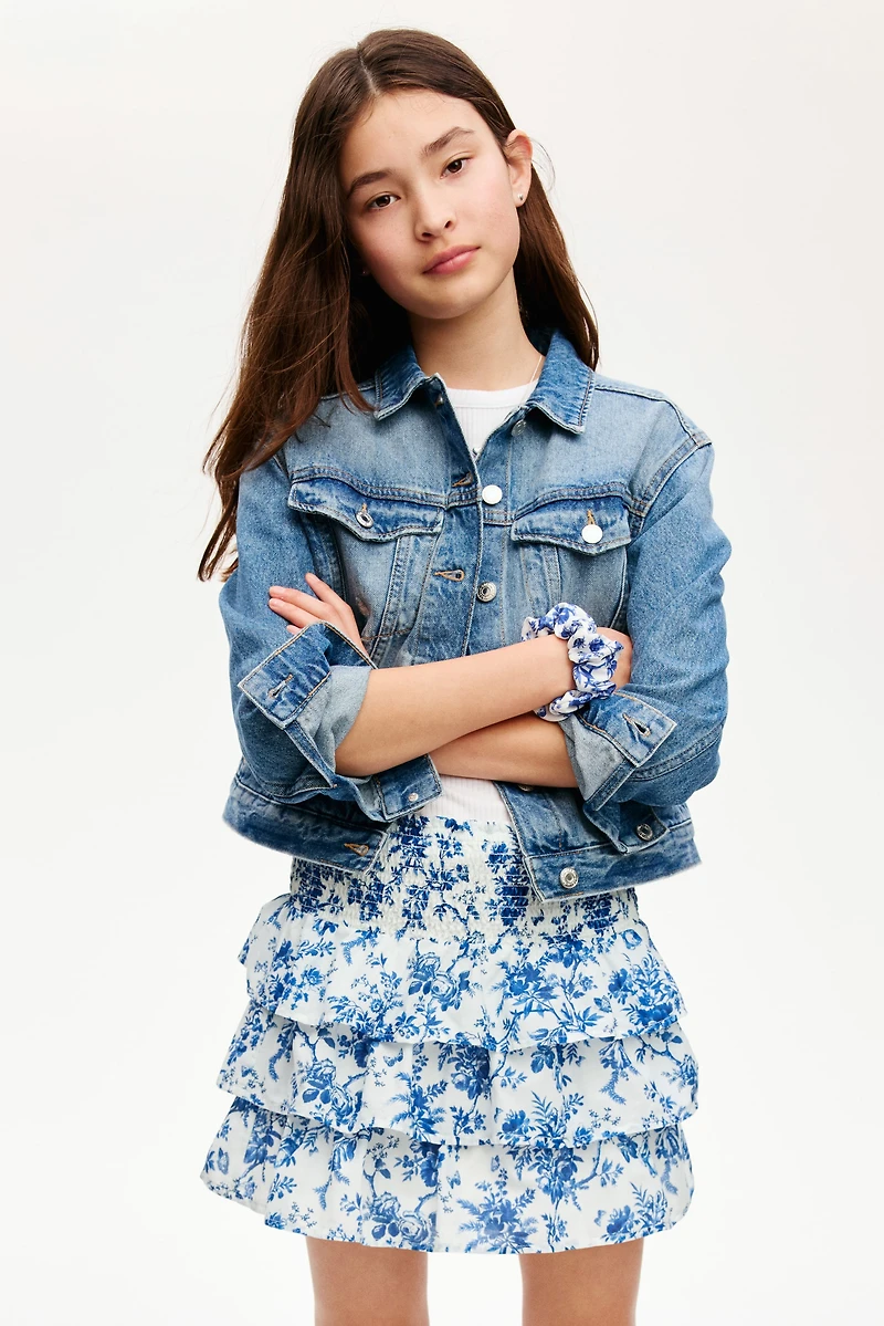 Tiered Cotton Skirt