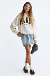 Sweatshirt with Printed Motif