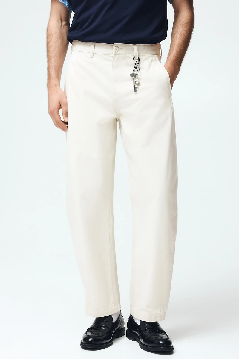 Relaxed-Fit Barrel-Leg Chinos