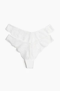 Lot de 2 culottes Brazilian en dentelle