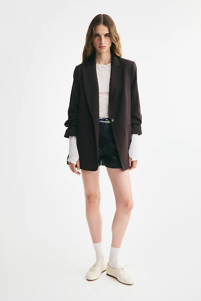 Gathered-Sleeve Jacket
