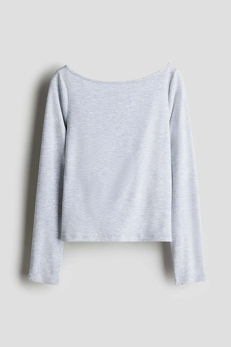 Cut-Out Jersey Top