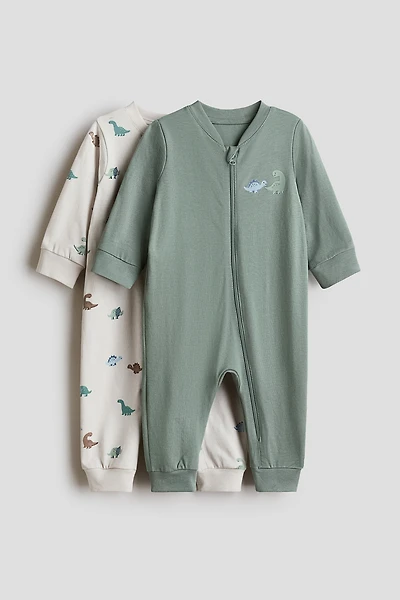 2-Pack Printed Pajama Jumpsuits