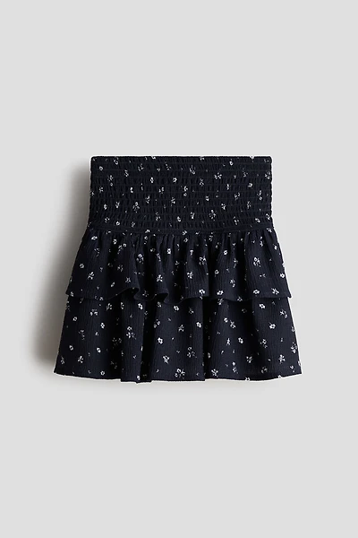 Crinkled Tiered Skirt