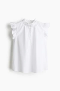 Linen-Blend Blouse