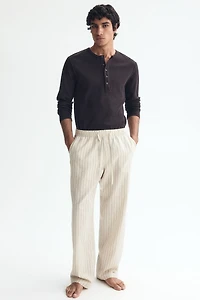 Relaxed-Fit Linen-Blend Pants
