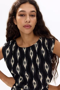 Crinkled Tiered Dress