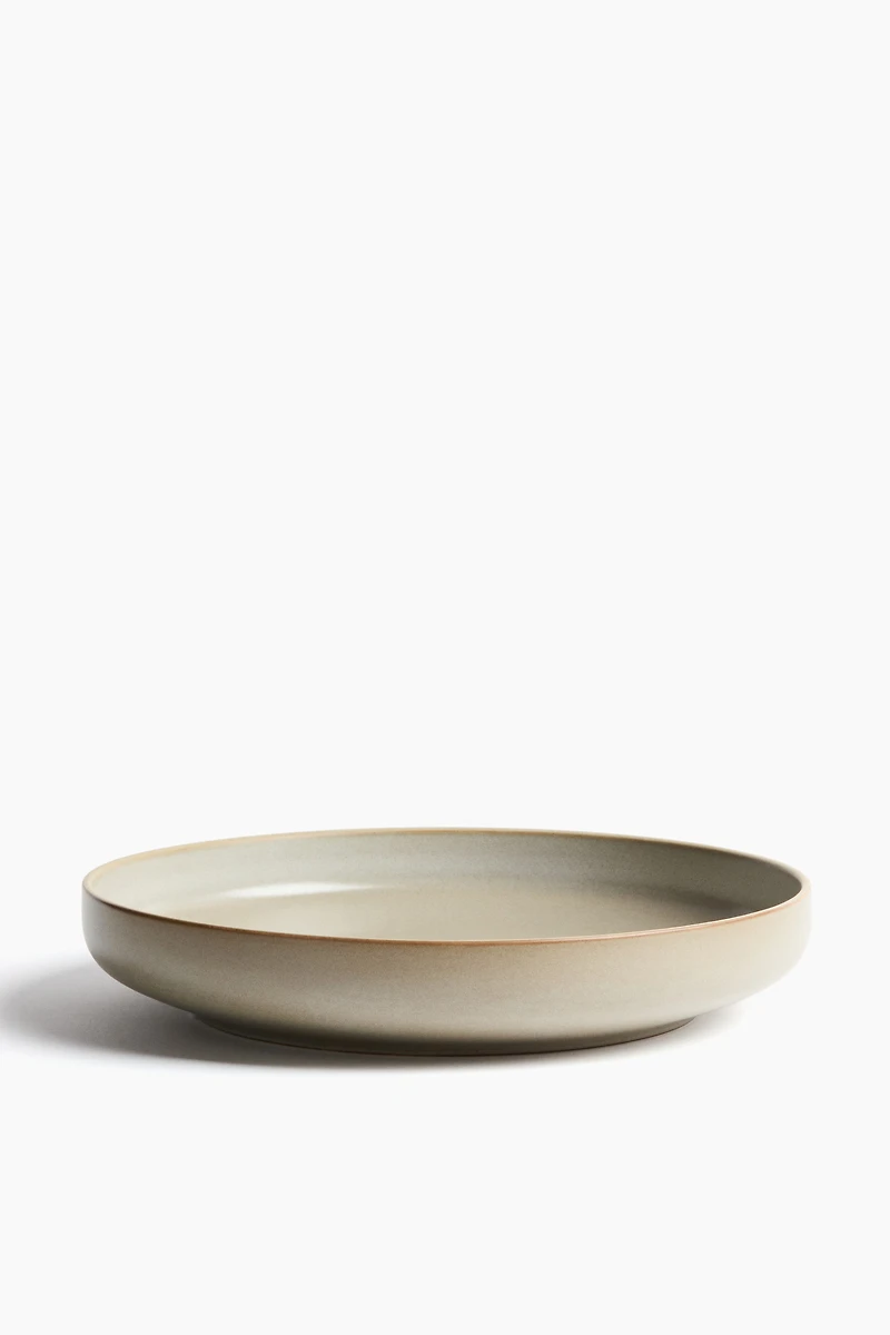 Reactive-Glaze Stoneware Serving Bowl